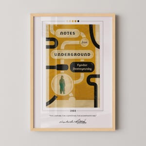 Notes from Underground Book Cover Poster | Fyodor Dostoevsky, Notes from Underground Poster, Notes from Underground Print, Book Posters