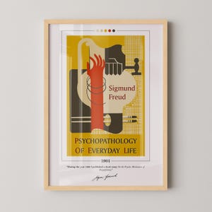 The Psychopathology of Everyday Life Book Cover Poster | Sigmund Freud, Psychopathology of Everyday Life Poster, Book Posters, Book Art