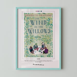 The Wind in the Willows Book Cover Poster | Kenneth Grahame, The Wind in the Willows Poster, Book Posters, Canvas Wall Art, Book Lover Gift