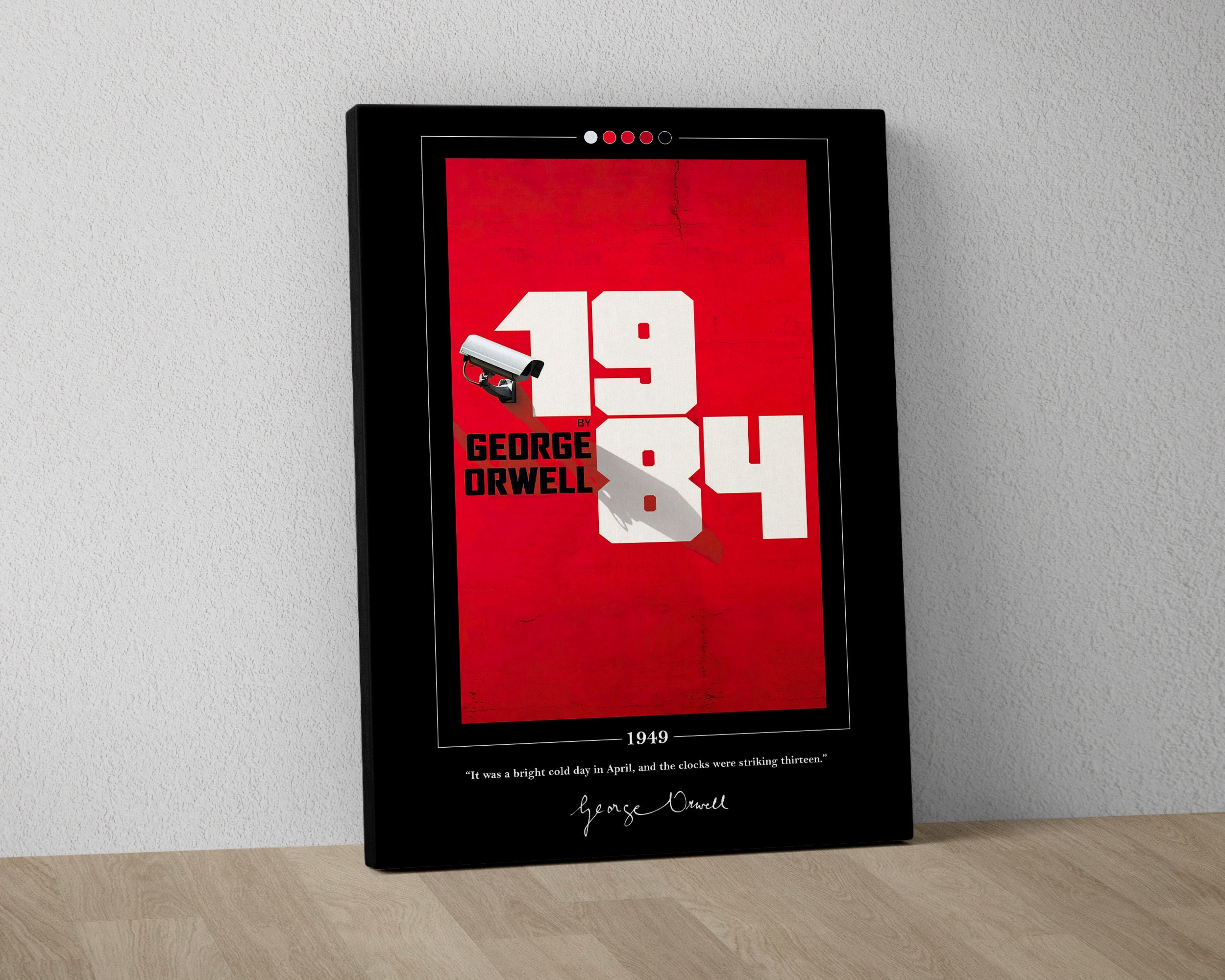 Cartel de portada de libro de 1984 / George Orwell, cartel de 1984,  impresión de 1984, carteles de libros, impresiones de libros, arte de  libros, impresión de lienzo, regalo para amantes de