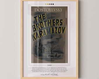 The Brothers Karamasov Buchcover Poster | Fjodor Dostojewski, Die Brüder Karamasow Poster, Buch Poster, Leinwand Wandkunst, Geschenk für Buchliebhaber