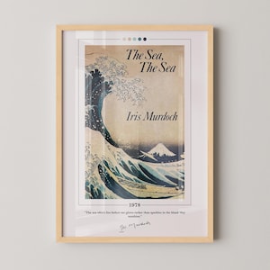 The Sea The Sea Book Cover Poster | Iris Murdoch, The Sea The Sea Poster, The Sea The Sea Print, Book Posters, Canvas Print, Book Lover Gift