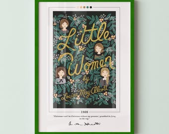Little Women Book Cover Poster | Louisa May Alcott, Little Women