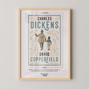 David Copperfield Book Cover Poster | Charles Dickens, David Copperfield Poster, Book Posters, Canvas Wall Art, Book Art, Book Lover Gift