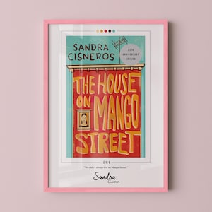The House on Mango Street Book Cover Poster | Sandra Cisneros, The House on Mango Street Poster, Book Posters, Canvas Print, Book Lover Gift