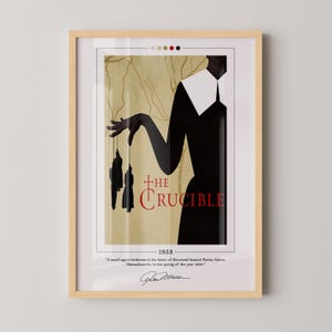The Crucible Book Cover Poster | Arthur Miller, The Crucible Poster, The Crucible Print, Book Posters, Book Art, Book Lover Gift
