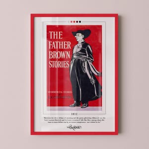 Father Brown Book Cover Poster | G. K. Chesterton, Father Brown Poster, Father Brown Print, Book Posters, Canvas Print, Book Lover Gift