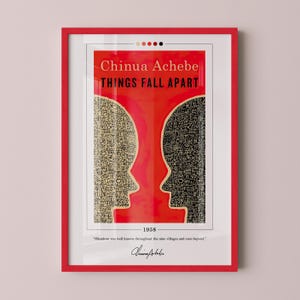 Things Fall Apart Book Cover Poster | Chinua Achebe, Things Fall Apart Poster, Book Posters, Book Art, Canvas Wall Art, Book Lover Gift