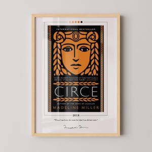 Circe Buchcover Poster | Madeline Miller, Circe Poster, Circe Print, Buch Poster, Buchdruck, Leinwand Wandkunst, Buchkunst, Geschenk für Buchliebhaber