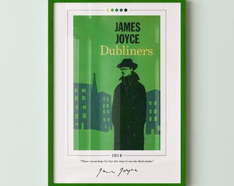 James Joyce Printable Dubliners Book Cover Art on 'dublin