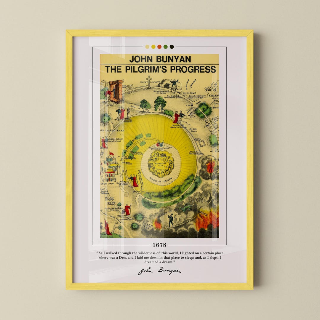 The Pilgrim's Progress Book Cover Poster | John Bunyan, the Pilgrim's ...