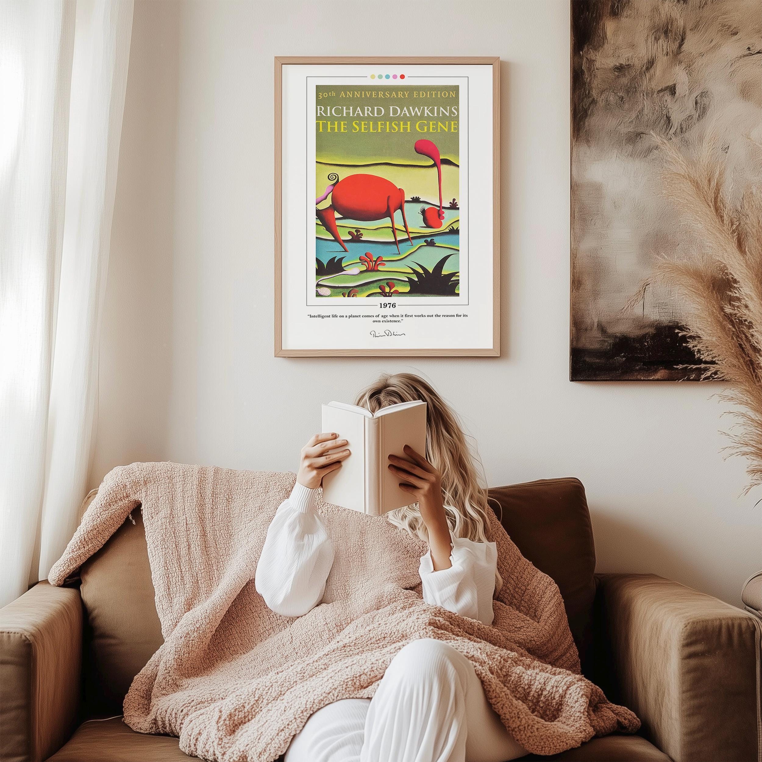 The Selfish Gene Book Cover Poster | Richard Dawkins, the Selfish Gene ...