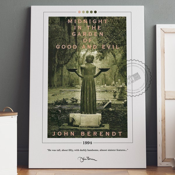 Midnight in the Garden of Good and Evil Book Cover Poster | John Berendt, Midnight in the Garden of Good and Evil Poster, Book Posters