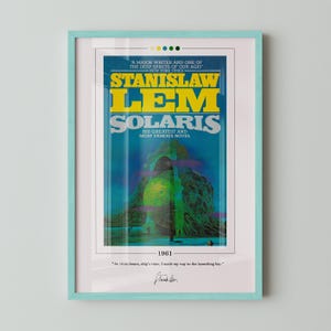 Solaris Book Cover Poster | Stanislaw Lem, Solaris Poster, Solaris Print, Book Posters, Book Art, Canvas Wall Art, Book Lover Gift