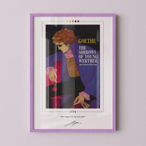 The Sorrows of Young Werther Book Cover Poster | Goethe, The Sorrows of Young Werther Poster, Book Posters, Canvas Wall Art, Book Lover Gift