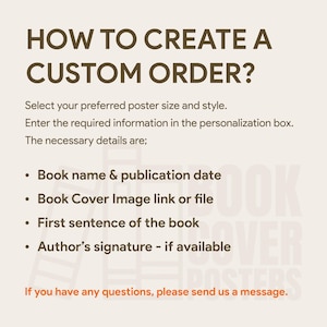 Request Your Own Book Cover Poster | Book Posters, Book Prints, Book Art, Canvas Wall Art, Book Lover Gift, Literary Gifts, Bookish Gifts image 4