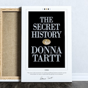 Il poster di copertina del libro di storia segreta / Donna Tartt, il poster di storia segreta, stampa di storia segreta, poster di libri, arte del libro, regalo per gli amanti dei libri