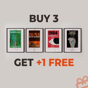 Buy 3 Get 1 Free Choose Your Book Cover Posters | Book Posters, Book Prints, Canvas Wall Art, Book Art, Book Lover Gift, Bookish Gifts