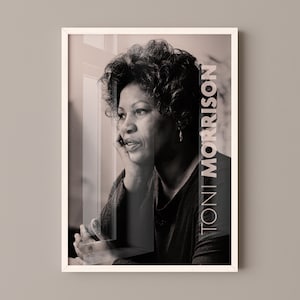 Toni Morrison Poster Canvas Wall Art, Book Lover Gifts, Gifts for Readers, Bookish Gifts, Bookworm Gifts, Library Decor