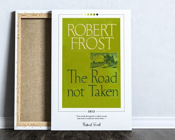 The Road Not Taken Book Cover Poster Robert Frost the Road - Etsy