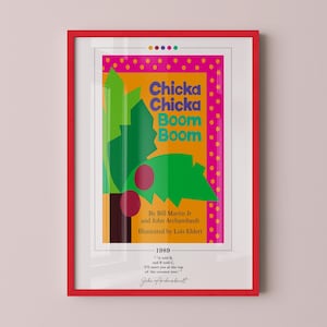Chicka Chicka Boom Boom Book Cover Poster | Chicka Chicka Boom Boom Poster, Book Posters, Canvas Wall Art, Book Art, Book Lover Gift