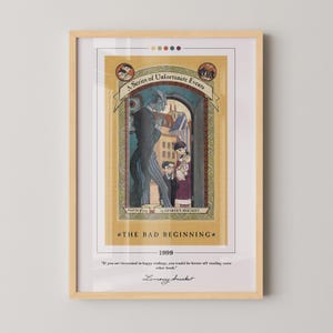A Series of Unfortunate Events Book Cover Poster | Lemony Snicket, A Series of Unfortunate Events Poster, Book Posters, Book Lover Gift