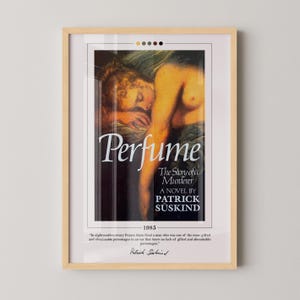 Perfume Book Cover Poster | Patrick Süskind, Perfume Poster, Perfume Print, Book Posters, Book Art, Canvas Wall Art, Book Lover Gift