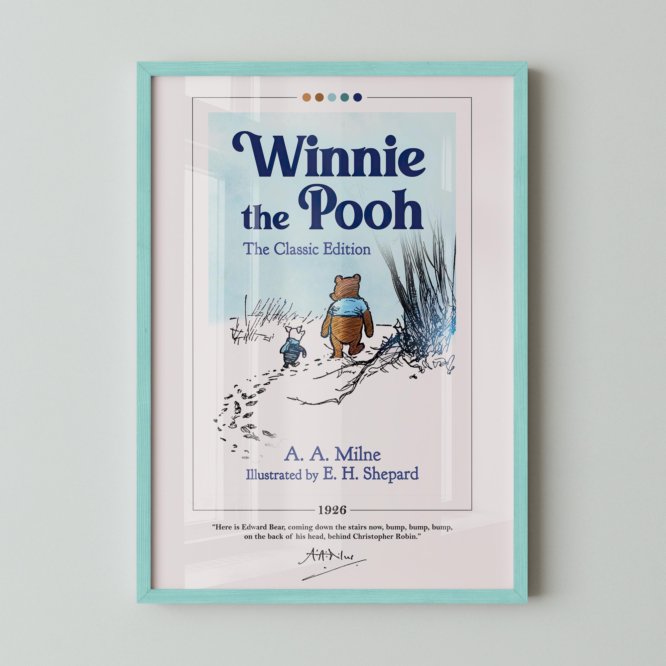 Winnie the Pooh Book Cover Poster | A. A. Milne, Winnie the Pooh Poster ...