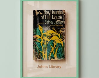 The Haunting of Hill House aangepaste bibliotheek muurkunst, gepersonaliseerde poster boekomslag, bibliotheekdecor, cadeau boekenliefhebber, literaire geschenken, boekkunst