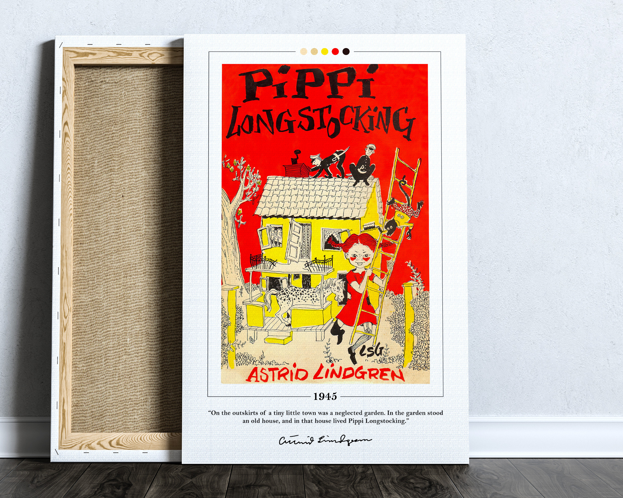 faktum Genre kalv Pippi Longstocking Book Cover Poster Astrid Lindgren Pippi - Etsy