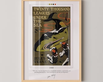 ジュール・ヴェルヌ ポスター ジュール・ヴェルヌ アートプリント 海底