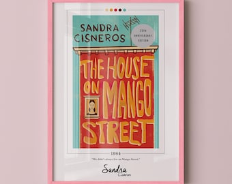 The House on Mango Street Book Cover Poster | Sandra Cisneros, The House on Mango Street Poster, Book Posters, Canvas Print, Book Lover Gift