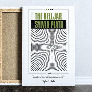 Das Glockenglas-Buchcover Poster | Sylvia Plath, Die Glasglocke Poster, Die Glasglocke Poster, Buch Poster, Leinwand Wandkunst, Buch Liebhaber Geschenk