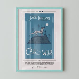 The Call of the Wild Book Cover Poster | Jack London, The Call of the Wild Poster, Book Posters, Canvas Wall Art, Book Art, Book Lover Gift