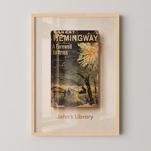 A Farewell to Arms Custom Library Wall Art, Personalized Book Cover Poster, Library Decor, Book Lover Gift, Literary Gifts, Bookish Gifts