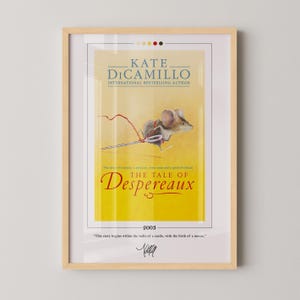 The Tale of Despereaux Book Cover Poster | Kate DiCamillo, The Tale of Despereaux Poster, Book Posters, Book Art, Book Lover Gift