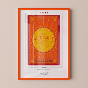 The Alchemist Book Cover Poster | Paulo Coelho, The Alchemist Poster, The Alchemist Print, Book Posters, Canvas Wall Art, Book Lover Gift