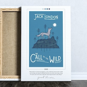 The Call of the Wild Book Cover Poster | Jack London, The Call of the Wild Poster, Book Posters, Canvas Wall Art, Book Art, Book Lover Gift