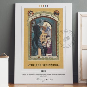 Poster di copertina del libro di una serie di sfortunati eventi / Lemony Snicket, poster di una serie di sfortunati eventi, poster di libri, regalo per gli amanti dei libri