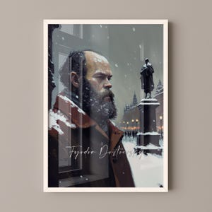 Fyodor Dostoevsky Poster Canvas | Fyodor Dostoevsky Canvas Wall Art, Fyodor Dostoevsky Print, Book Posters, Book Art, Book Lover Gift