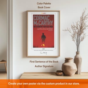 No Country for Old Men Book Cover Poster | Cormac McCarthy, No Country for Old Men Poster, Book Posters, Canvas Wall Art, Book Lover Gift image 2