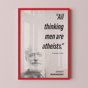 Ernest Hemingway Quote Wall Art | A Farewell to Arms Quote Poster, Quote Print, Quote Art, Book Quote, Canvas Wall Art, Book Lover Gift