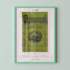 Middlemarch Book Cover Poster | George Eliot, Middlemarch Poster, Middlemarch Print, Book Poster, Book Art, Canvas Wall Art, Book Lover Gift