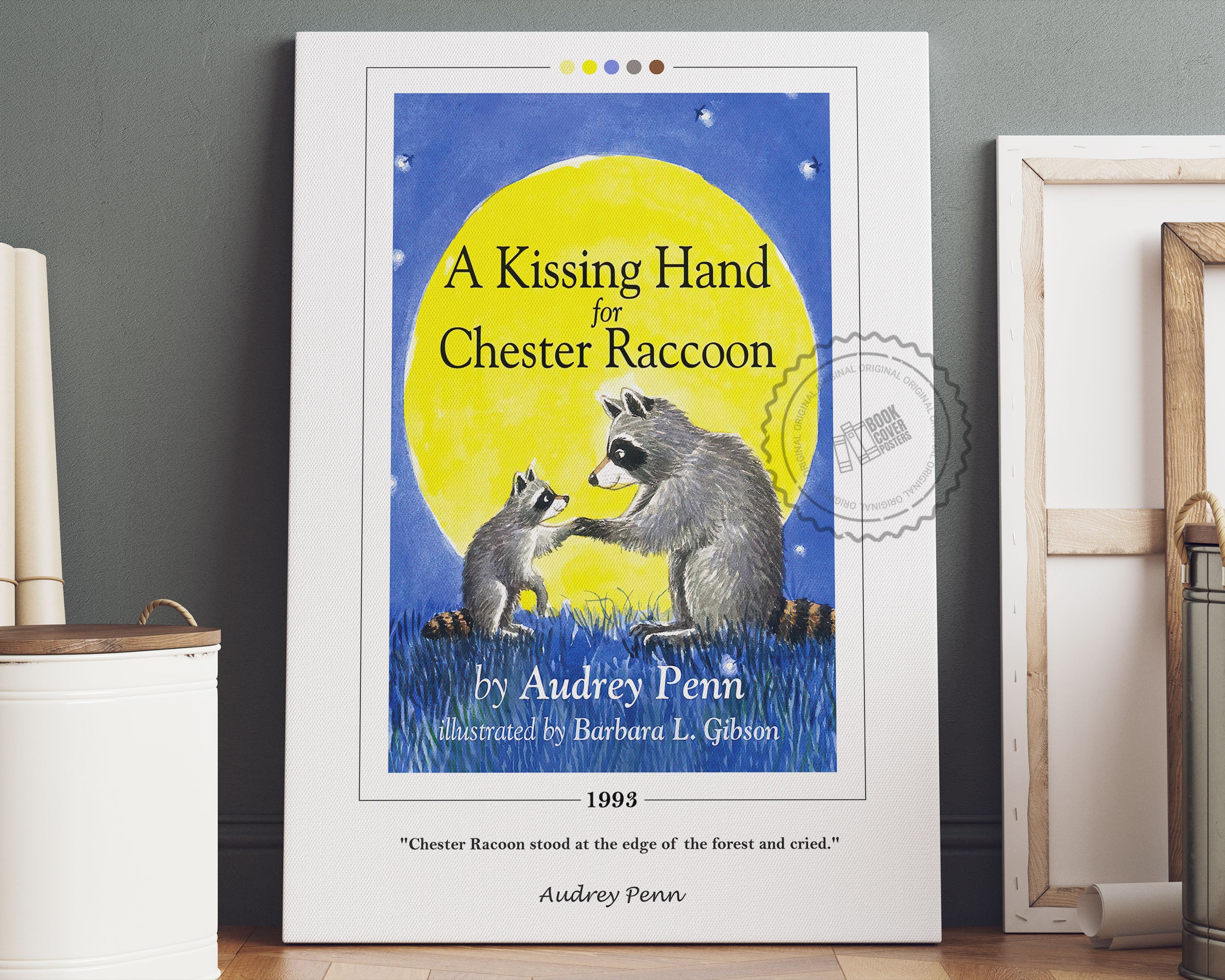 The Kissing Hand for Chester Raccoon Book Cover Poster Audrey Penn