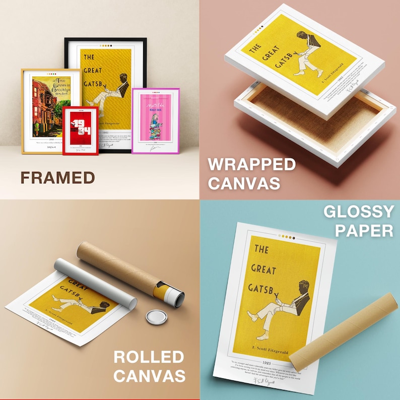 Request Your Own Book Cover Poster | Book Posters, Book Prints, Book Art, Canvas Wall Art, Book Lover Gift, Literary Gifts, Bookish Gifts image 3