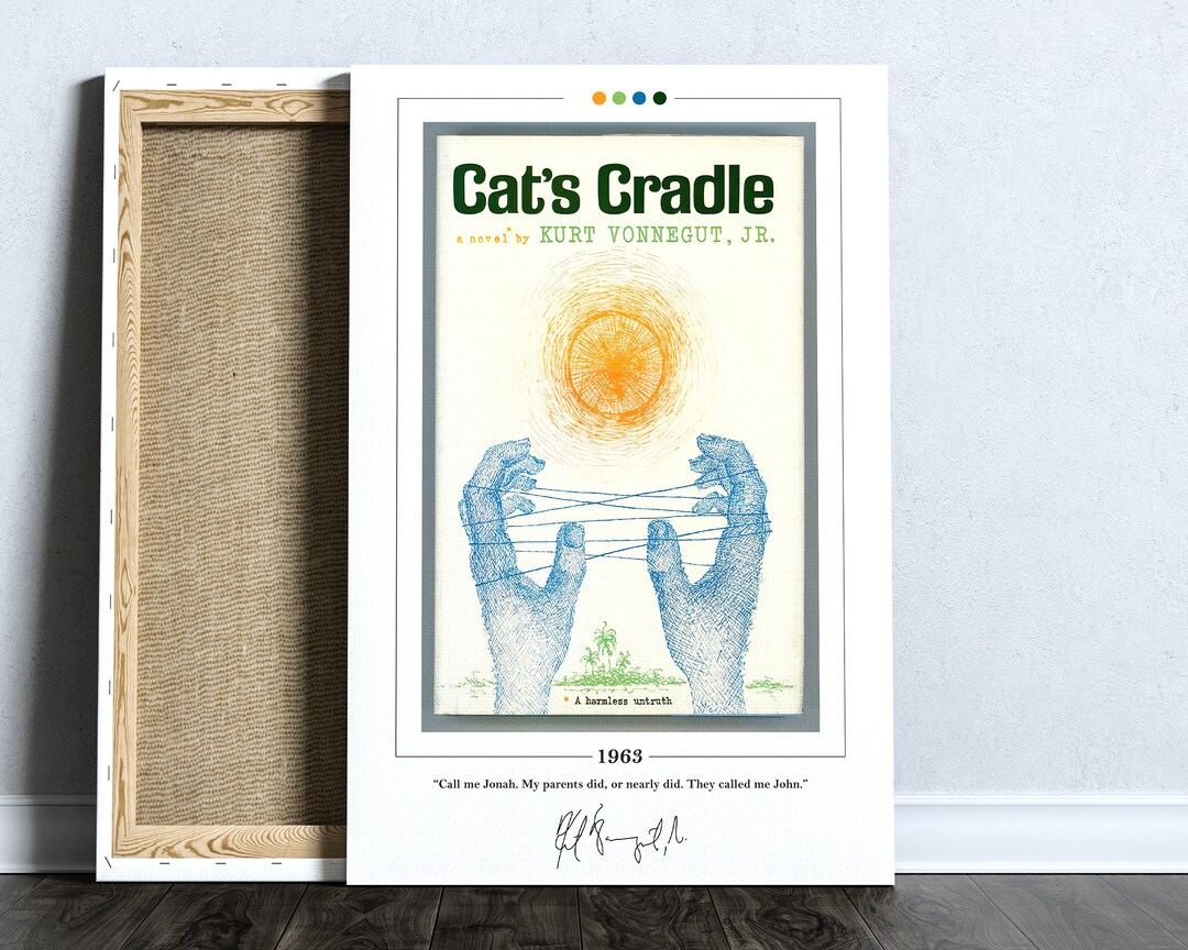 Cat's Cradle Book Cover Poster Kurt Vonnegut Cat's Etsy