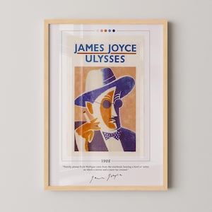 Póster de portada de Ulises / James Joyce, póster de Ulises, impresión de Ulises, pósteres de libros, arte literario, lienzo para pared, regalo para amantes de los libros
