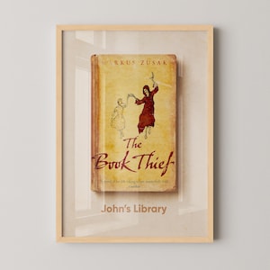 The Book Thief Custom Library Wall Art, Personalized Book Cover Poster, Library Decor, Book Lover Gift, Literary Gifts, Bookish Gifts