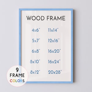 Marco de madera azul con 9 colores, marco de madera para fotos, marco para diploma, marco de 8x10, marco negro, marco blanco, marco rojo
