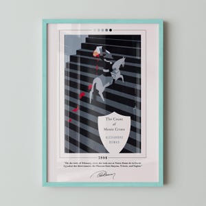 The Count of Monte Cristo Book Cover Poster | Alexandre Dumas, The Count of Monte Cristo Poster, Book Posters, Book Art, Canvas Wall Art